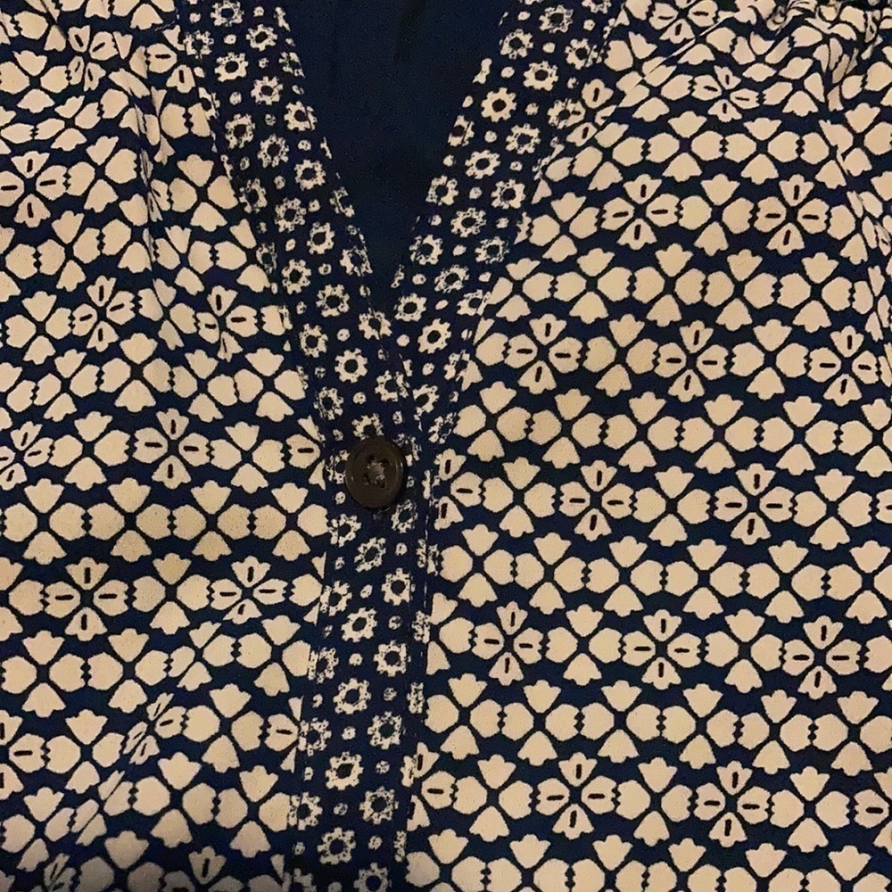 Gap blue clover print sleeveless shirt dress - Picture 6 of 8